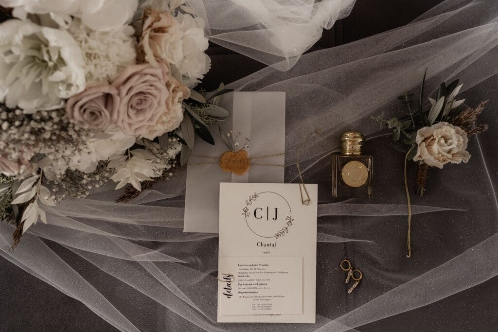 Flatlay Hochzeit in Aachen